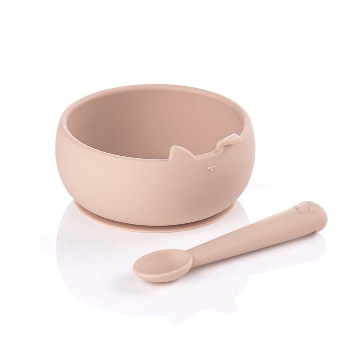 JANE Silikonska posuda za hranjenje + žlica, Pale Default Title