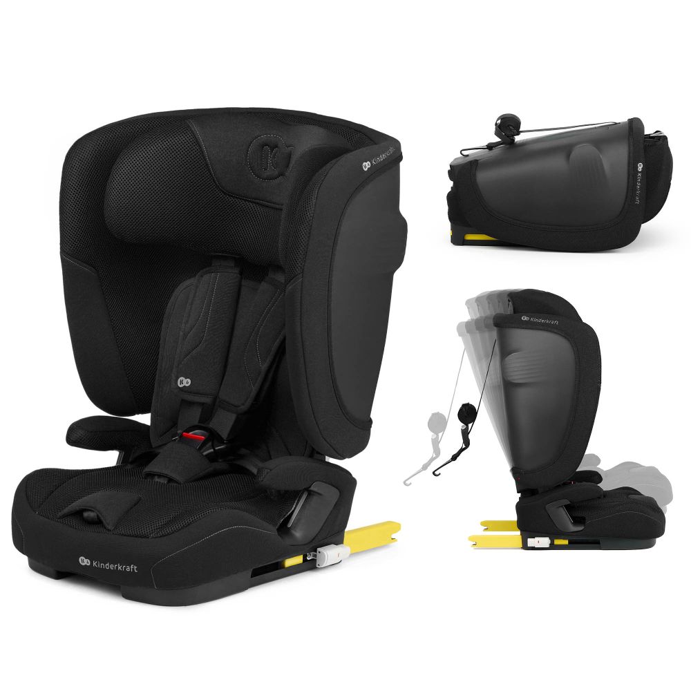 Kinderkraft autosjedalica FIX2GO i-Size 9-36 kg (76-150 cm), Black Default Title