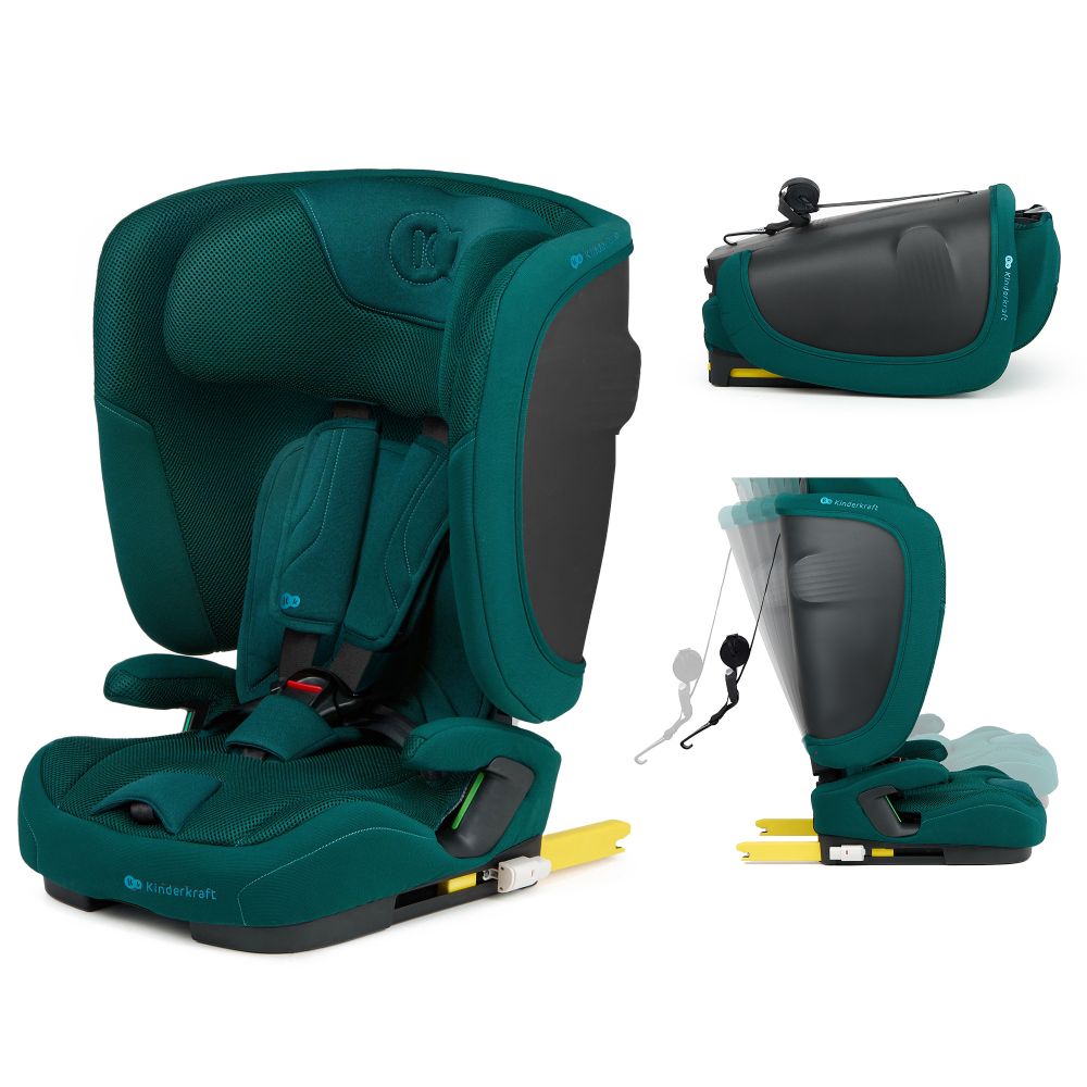 Kinderkraft autosjedalica FIX2GO i-Size 9-36 kg (76-150 cm), Green Default Title