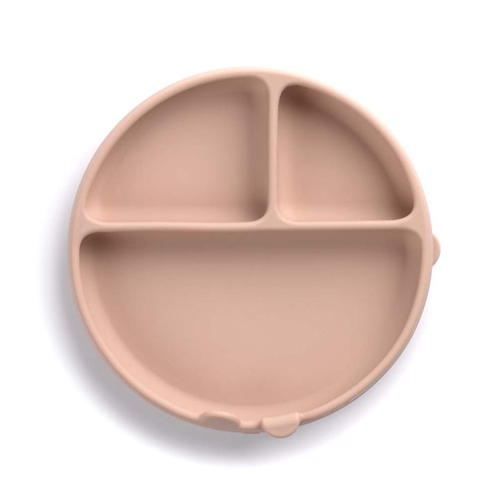 JANE BLW silikonski okrugli tanjur s odjeljcima i vakuumom, Pale