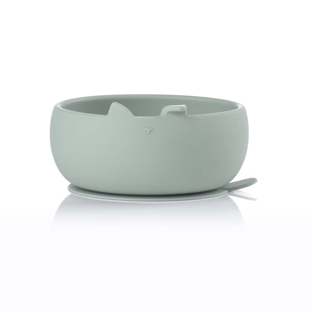 JANE Silikonska posuda za hranjenje + žlica, Mint