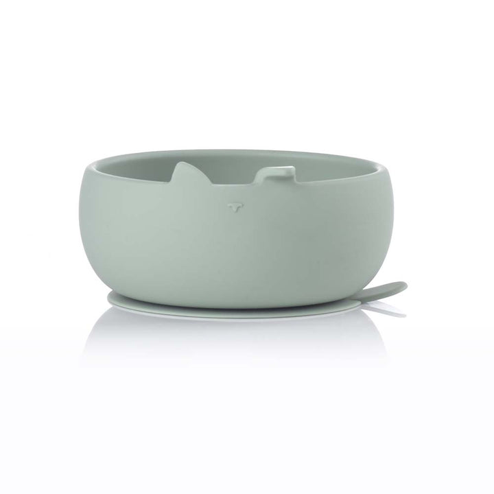 JANE Silikonska posuda za hranjenje + žlica, Mint