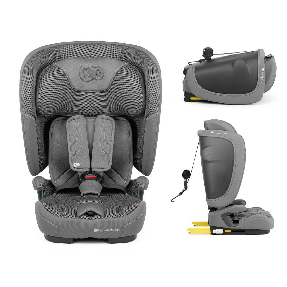 Kinderkraft autosjedalica FIX2GO i-Size 9-36 kg (76-150 cm), Grey