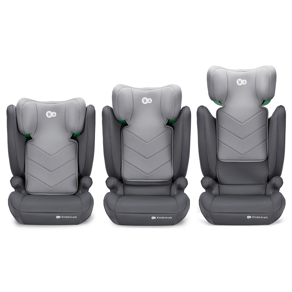 Kinderkraft autosjedalica I-Spark i-Size 15-36 kg (100-150 cm) bez Isofix-a, Grey