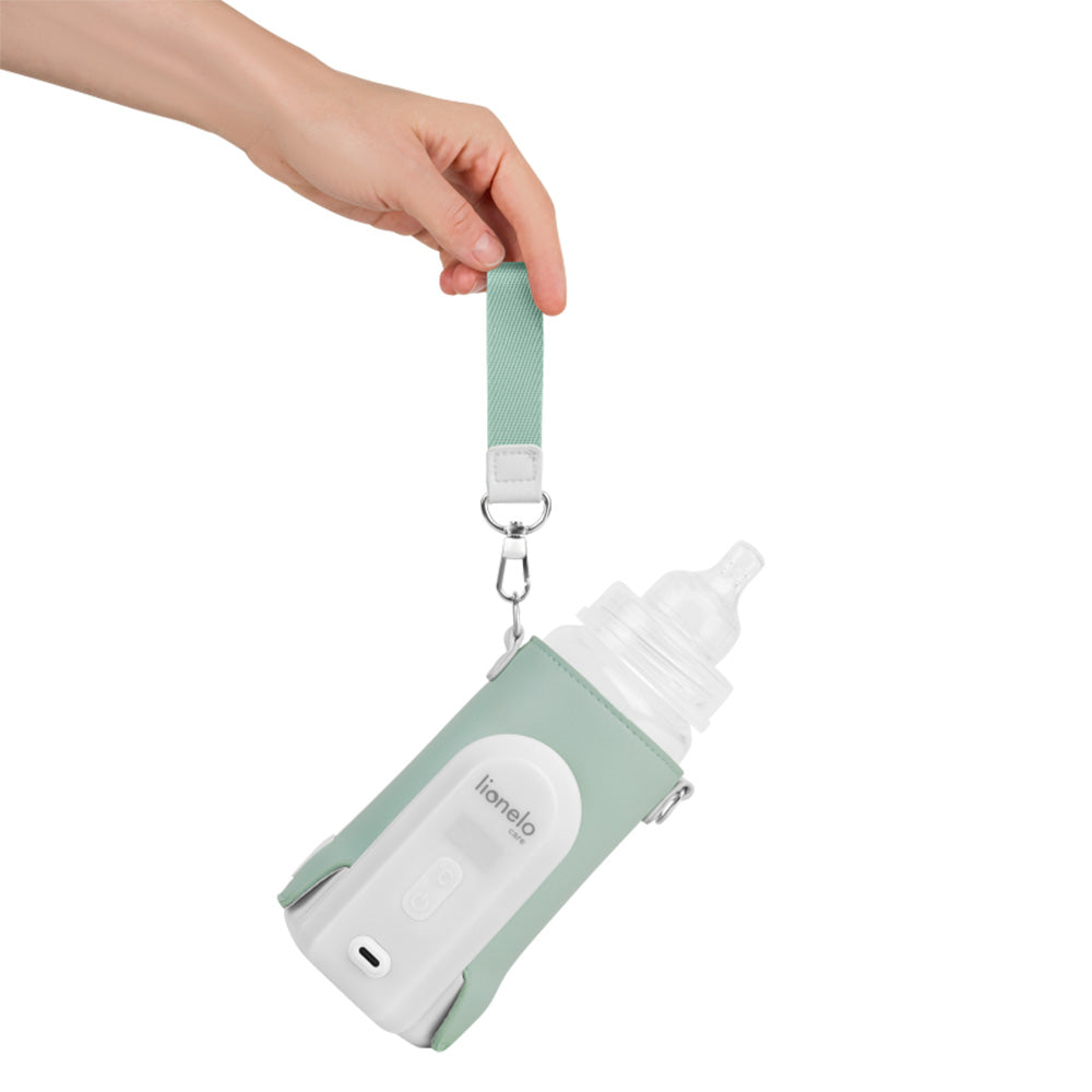 Lionelo Thermup Go Evo električni prijenosni grijač bočica - TERMOSICA s baterijom, Green Sage