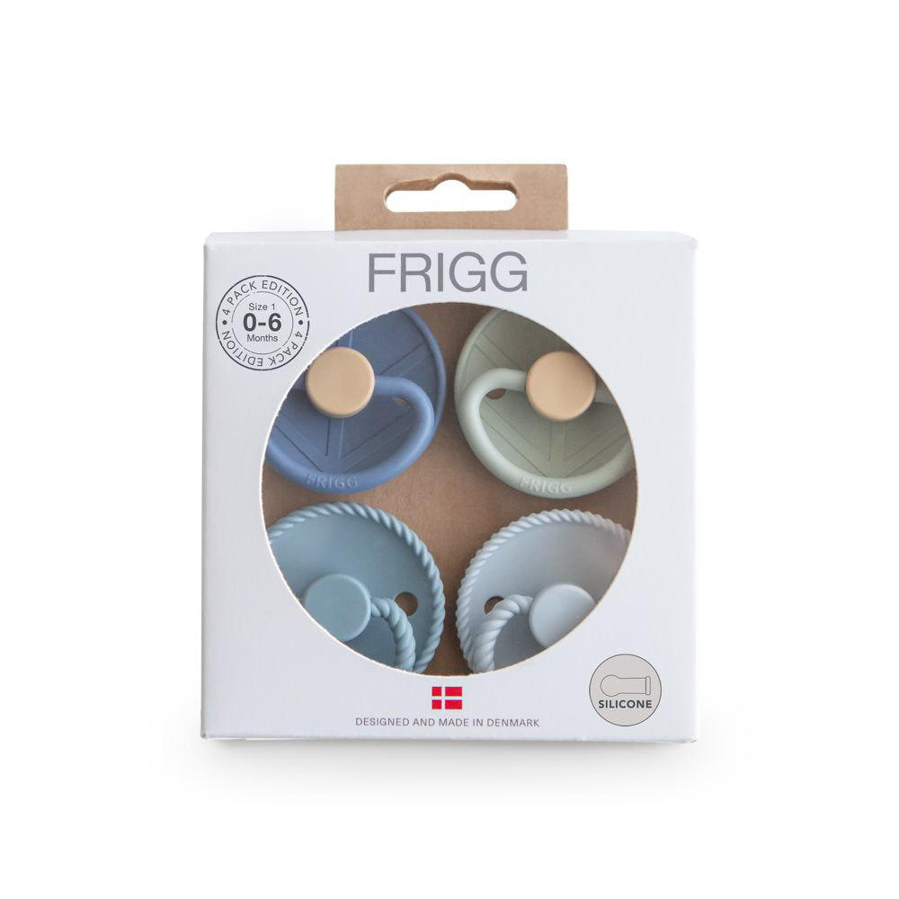 Frigg® Set od 4 dude od silikona Skyline Serenity (0-6m)