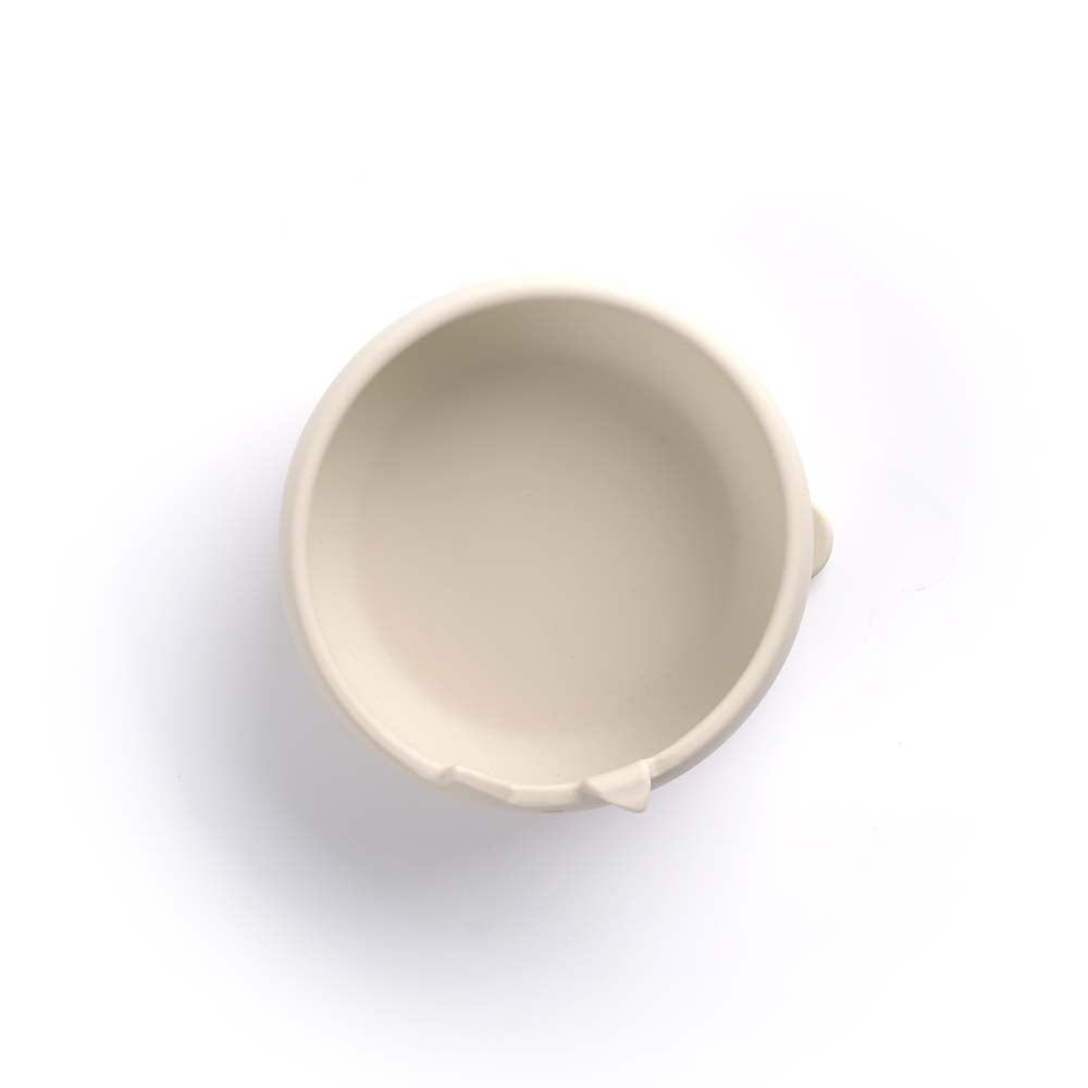 JANE Silikonska posuda za hranjenje + žlica, Sand