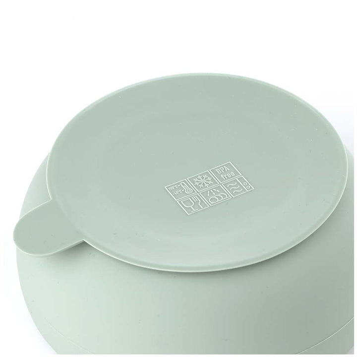 JANE Silikonska posuda za hranjenje + žlica, Mint