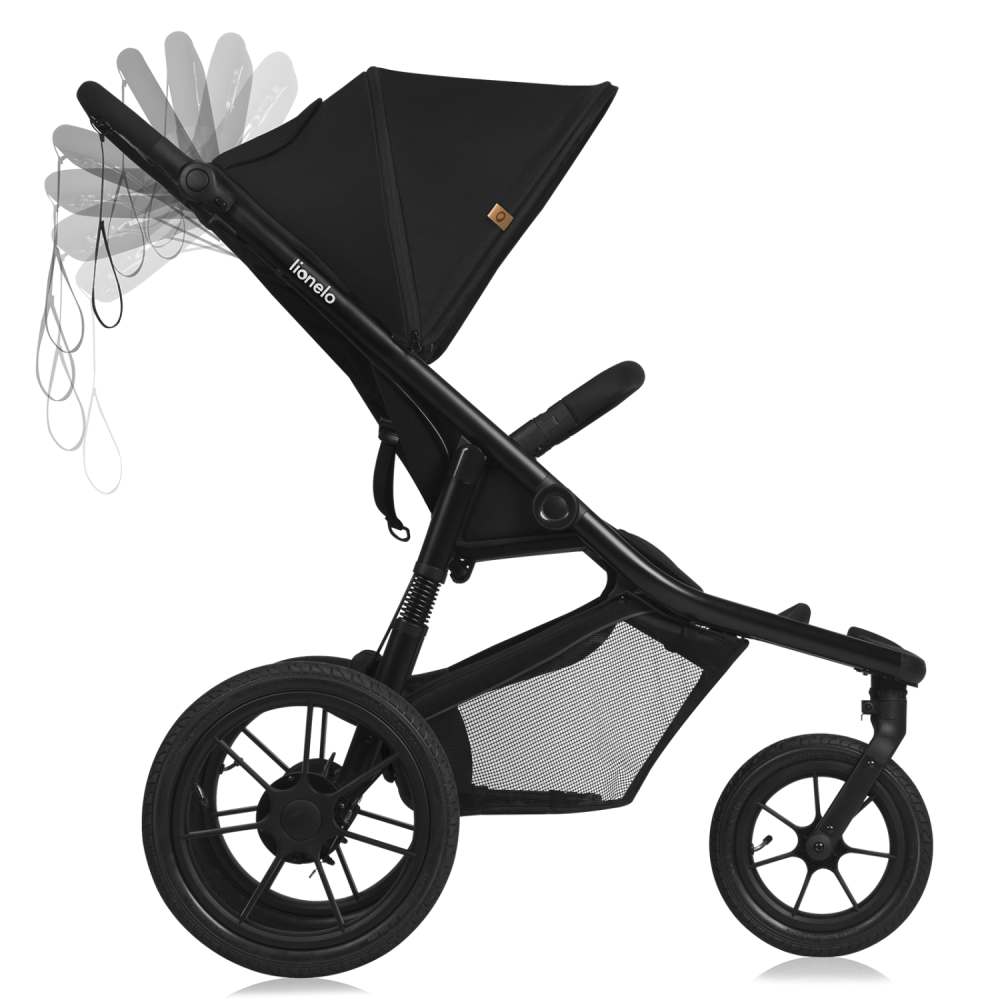 Lionelo Azura sportska kolica s tri kotača, Black Onyx