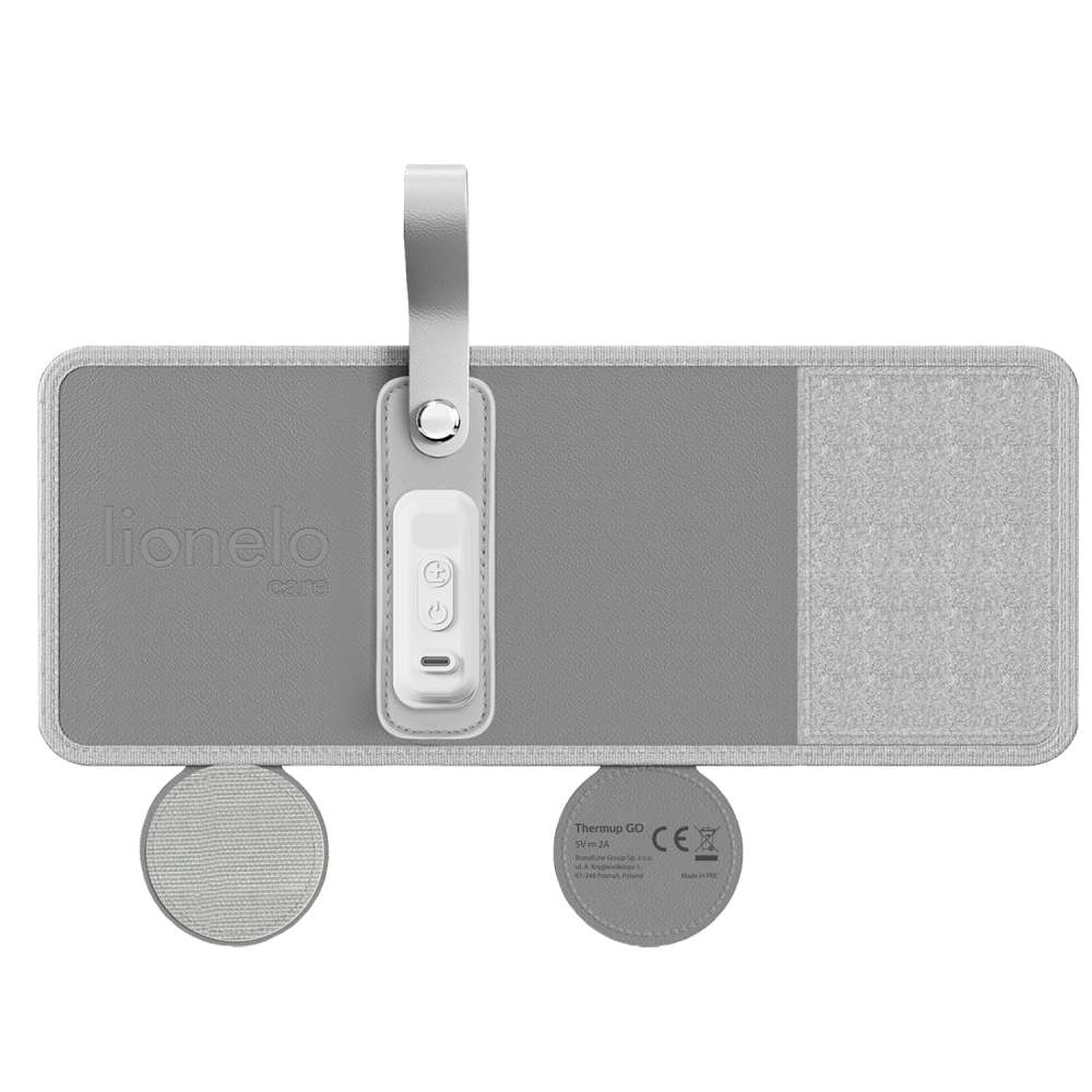 Lionelo Thermup Go električni prijenosni grijač bočica - TERMOSICA, Grey Silver