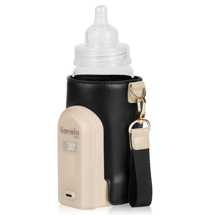 Lionelo Thermup Go Evo električni prijenosni grijač bočica - TERMOSICA s baterijom, Black Gold
