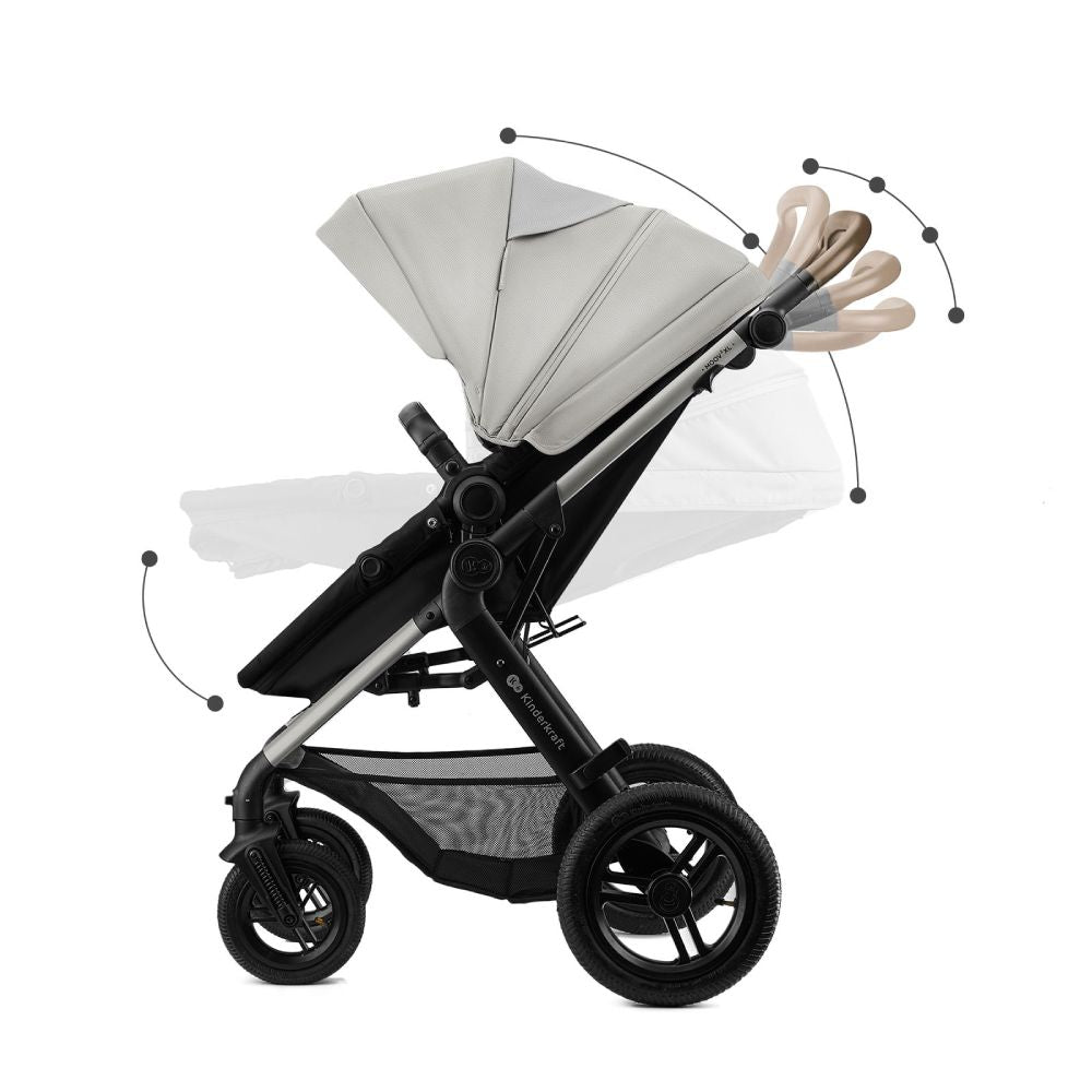 Kinderkraft Kolica Moov 2 XL 3u1 MINK PRO, Moonlight Grey