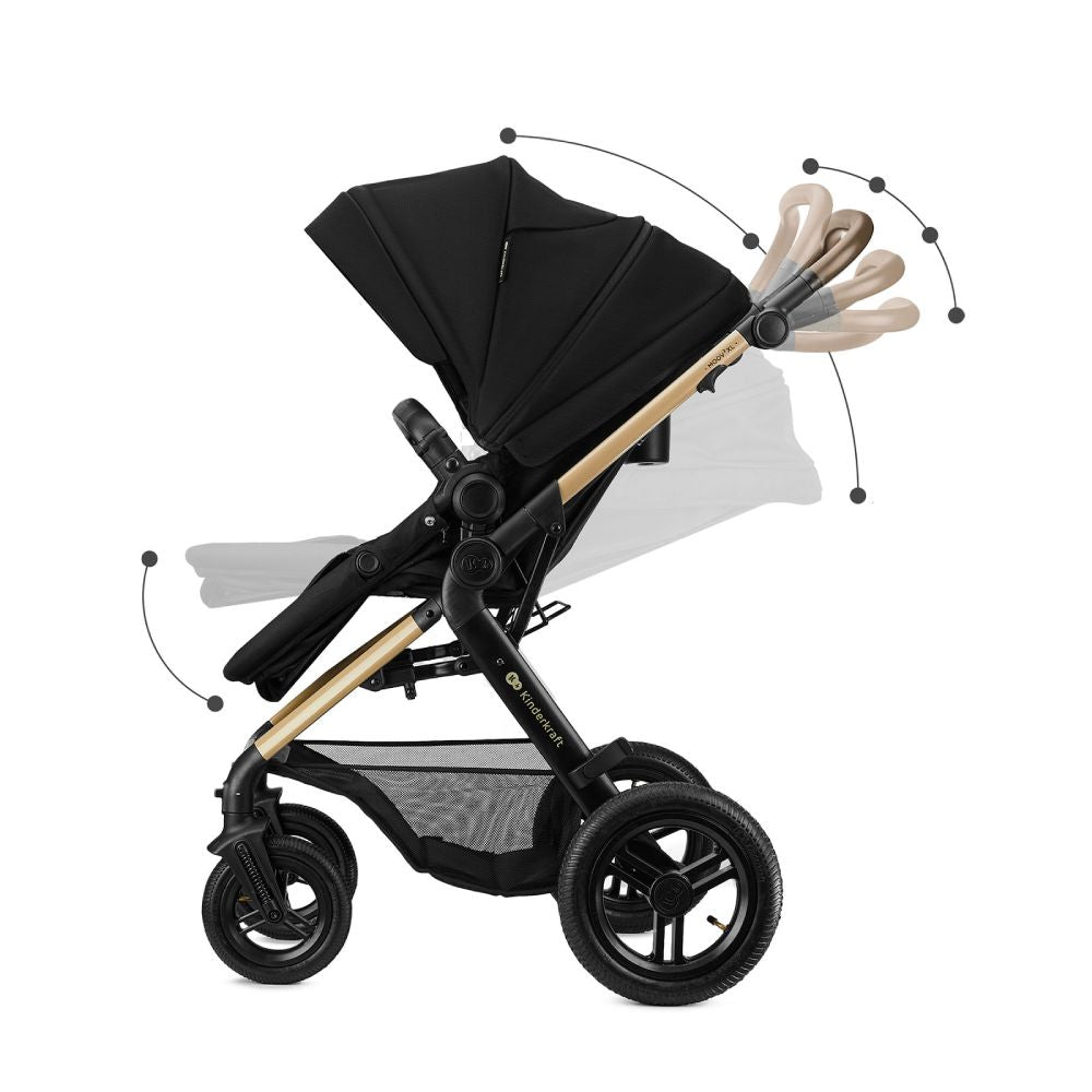 Kinderkraft Kolica Moov 2 XL 3u1 MINK PRO, Pure Black