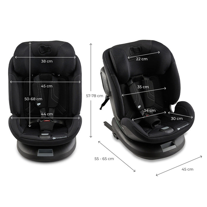 Kinderkraft autosjedalica XPEDITION 3 i-Size 0-36 kg (40-150 cm) 360, Black