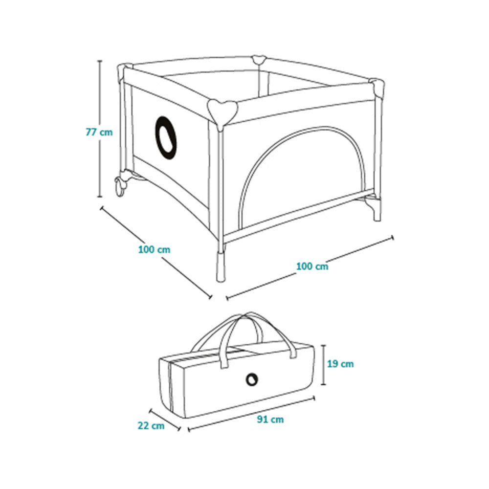 Lionelo Bonnie dječja igraonica/vrtić, Grey Scandi