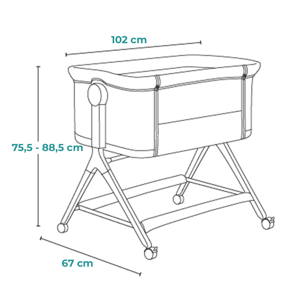Lionelo krevetić 3u1 Leonie Plus, Grey Stone