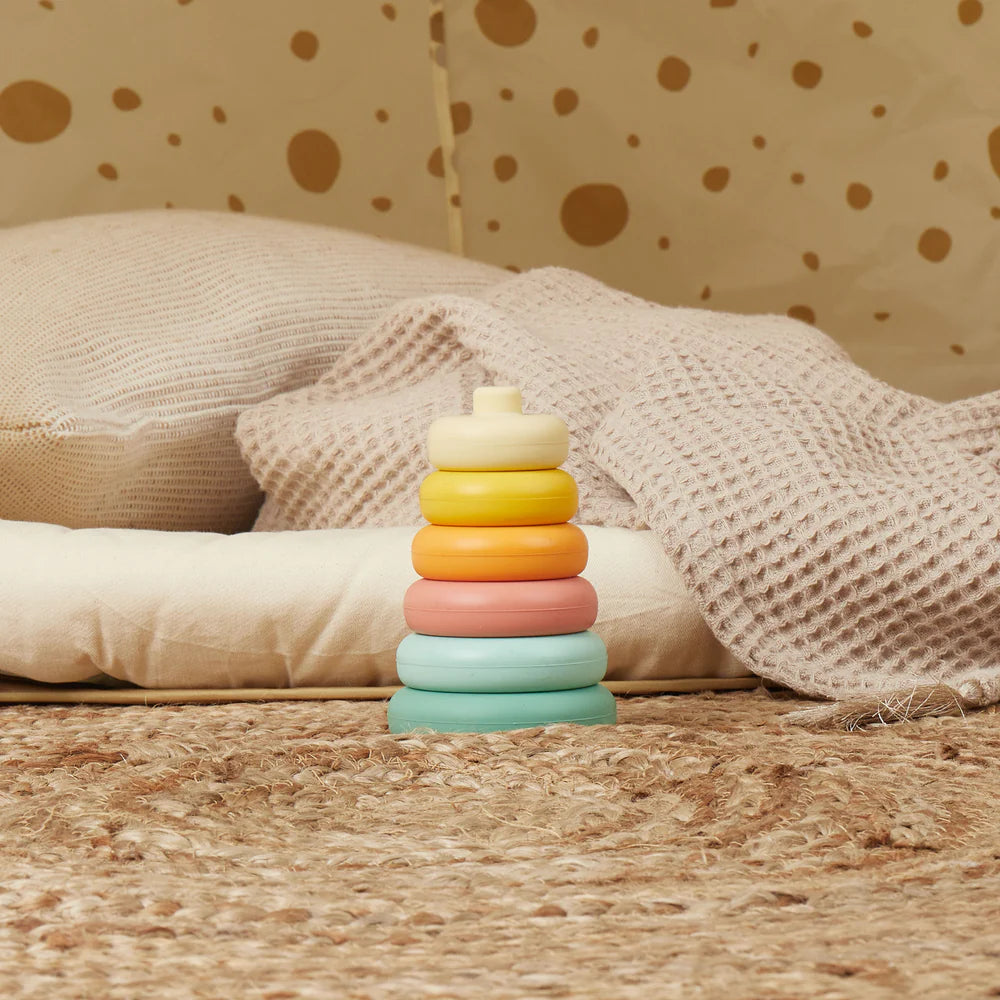 Silikonski toranj za slaganje – Tropska vibra 6kom