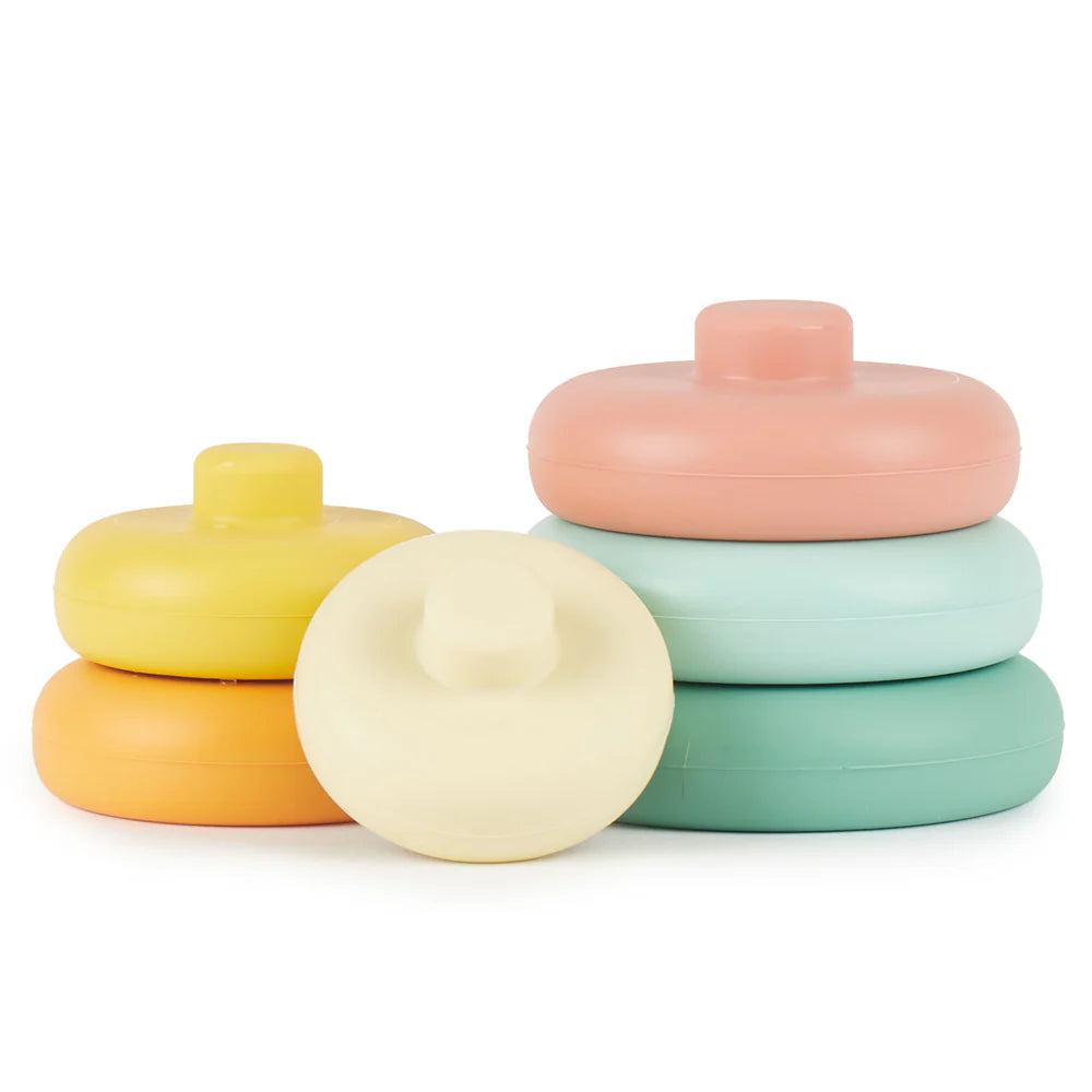 Silikonski toranj za slaganje – Tropska vibra 6kom