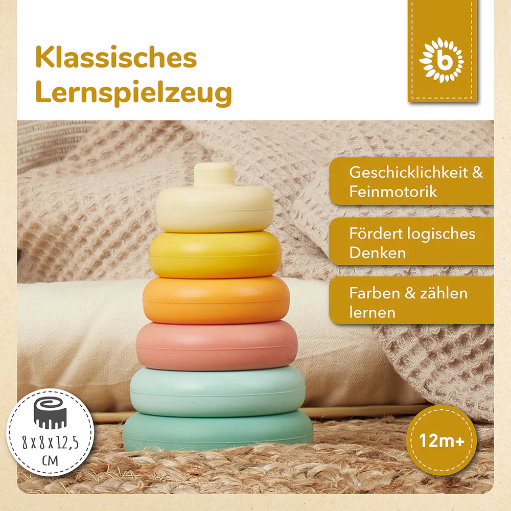 Silikonski toranj za slaganje – Tropska vibra 6kom