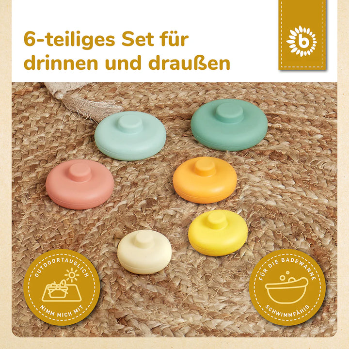 Silikonski toranj za slaganje – Tropska vibra 6kom