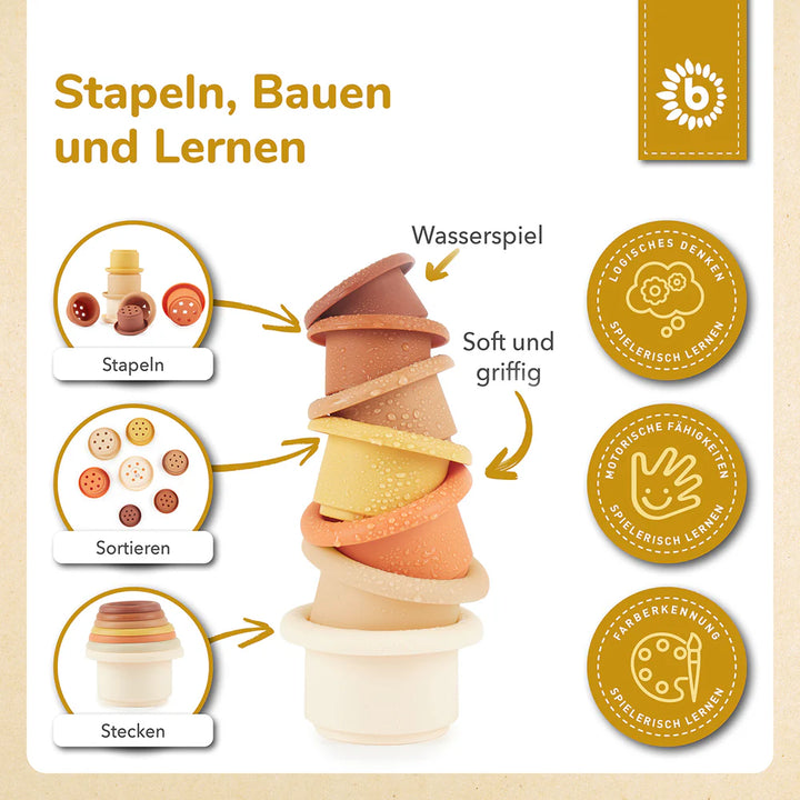 Silikonske čašice za slaganje - Čokoladna fantazija 7kom