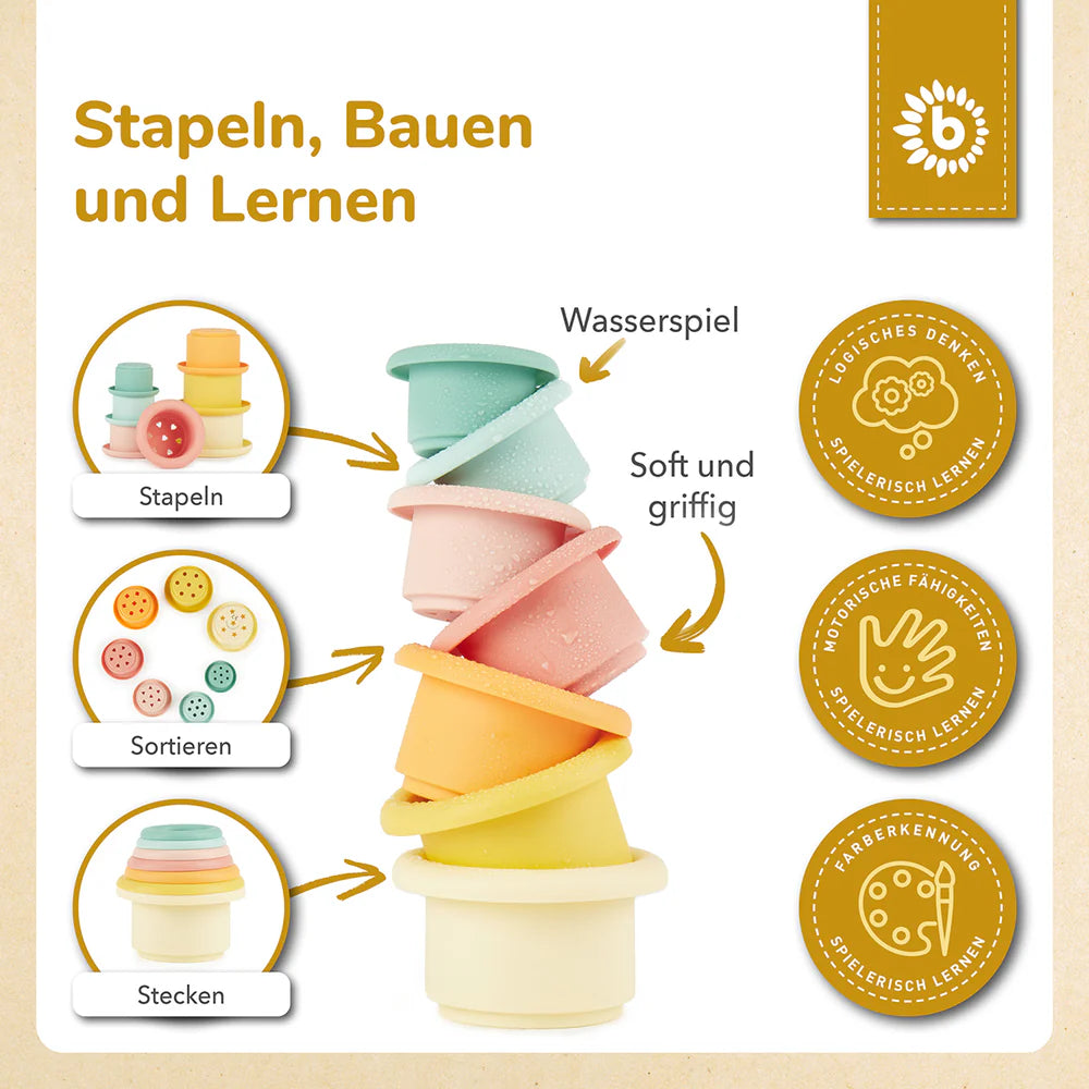 Silikonske čašice za slaganje - Tropska vibra 7kom