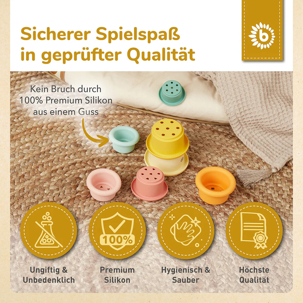 Silikonske čašice za slaganje - Tropska vibra 7kom