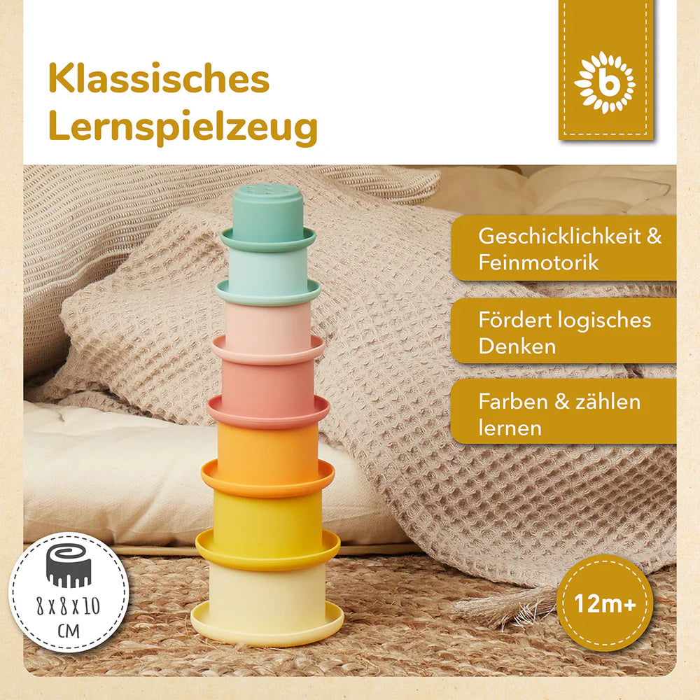 Silikonske čašice za slaganje - Tropska vibra 7kom