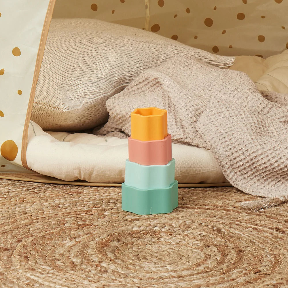 Silikonske slagalice u obliku cvijeta – Tropska vibra 4kom