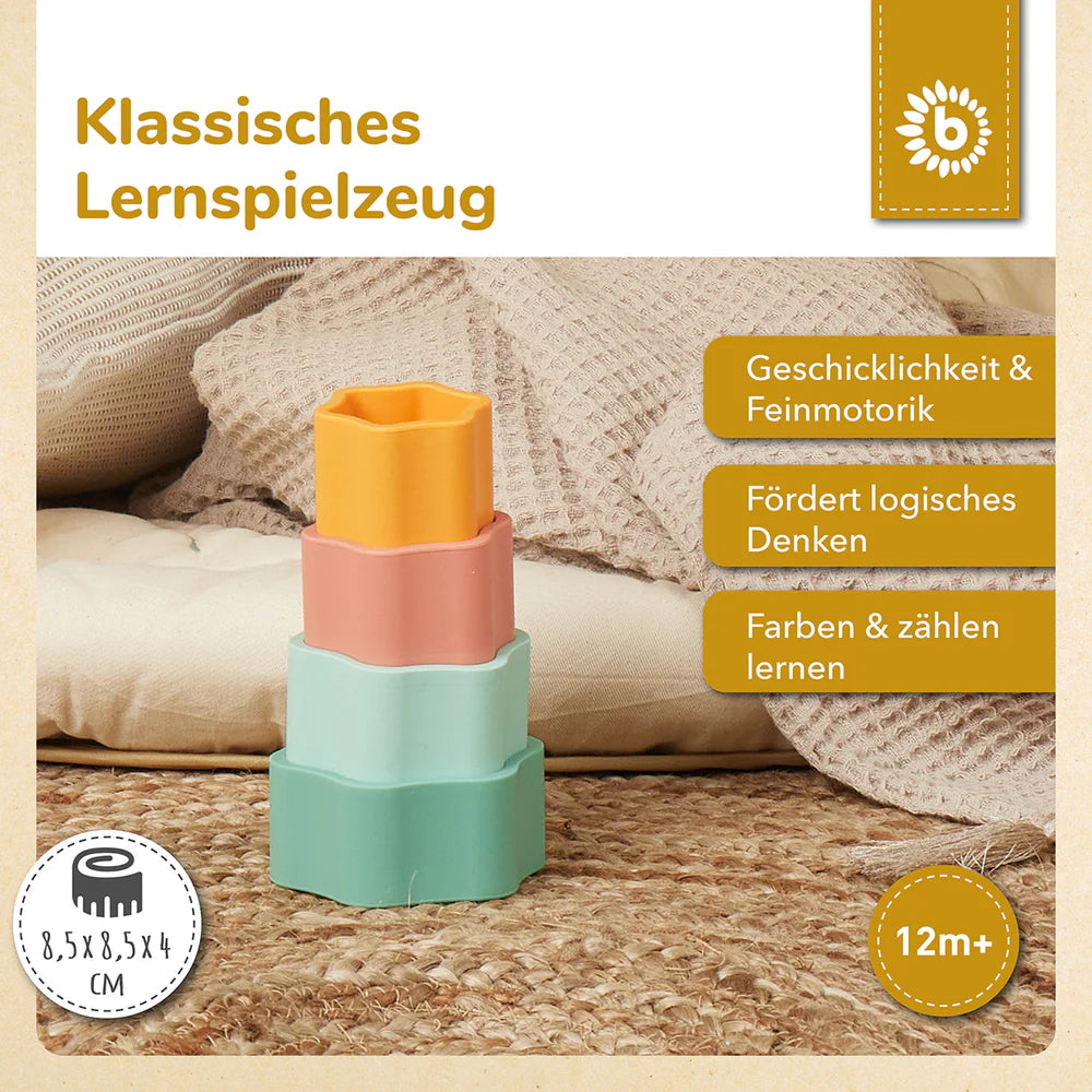 Silikonske slagalice u obliku cvijeta – Tropska vibra 4kom