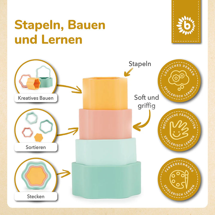 Silikonske slagalice u obliku cvijeta – Tropska vibra 4kom