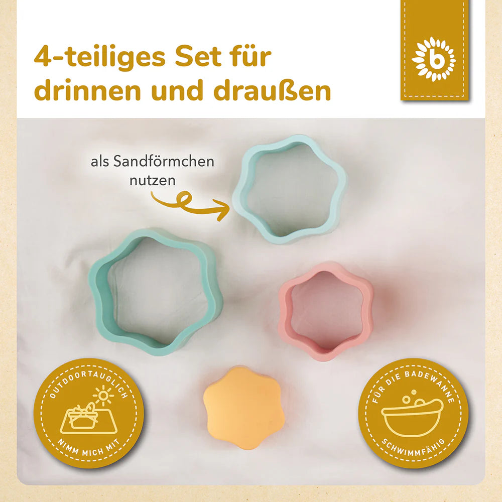 Silikonske slagalice u obliku cvijeta – Tropska vibra 4kom