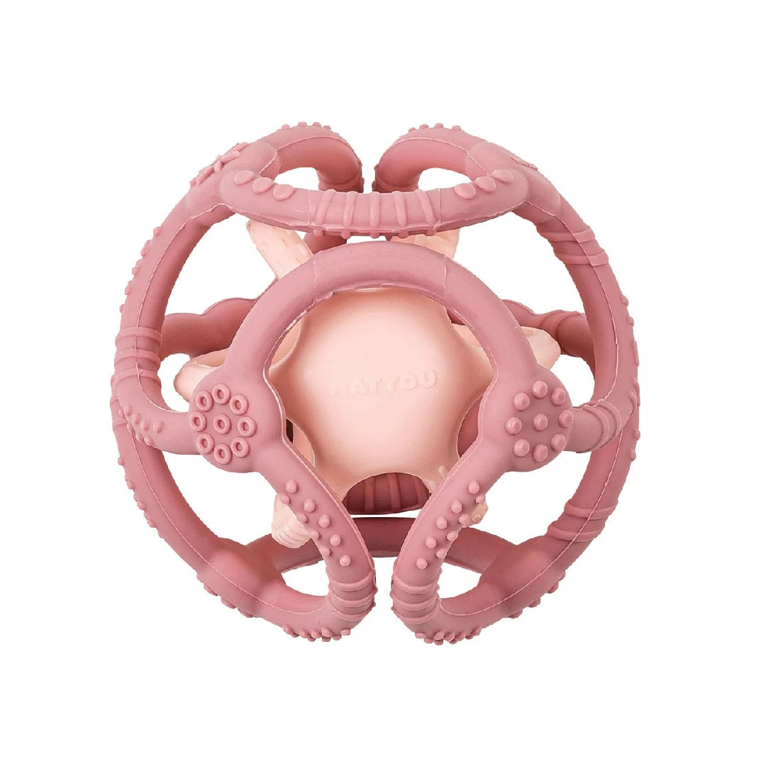 Nattou silikonske loptice pink