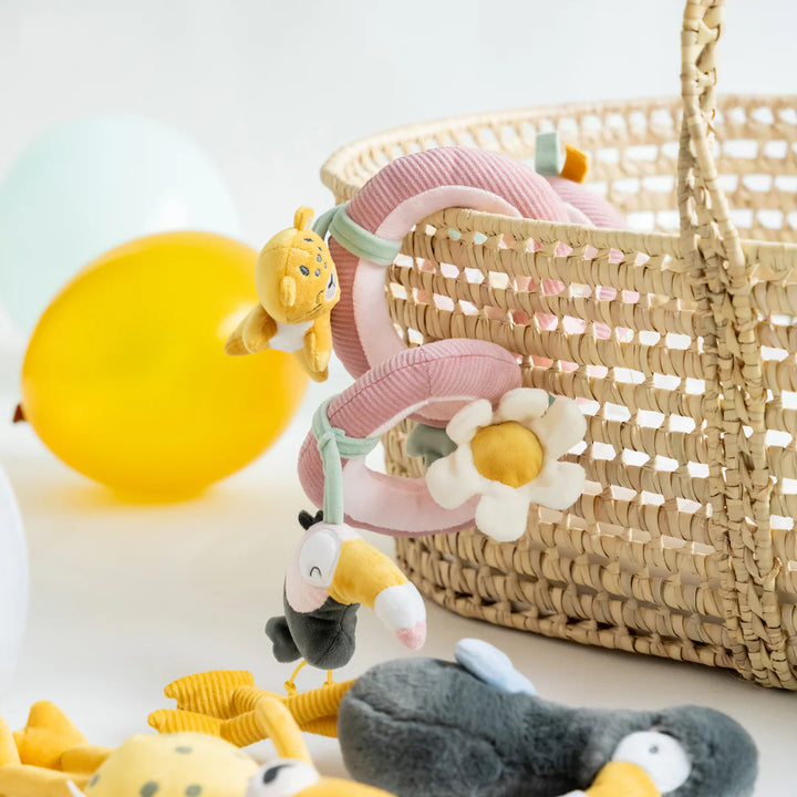 Spirala sa zvečkama Jungle Party Pink