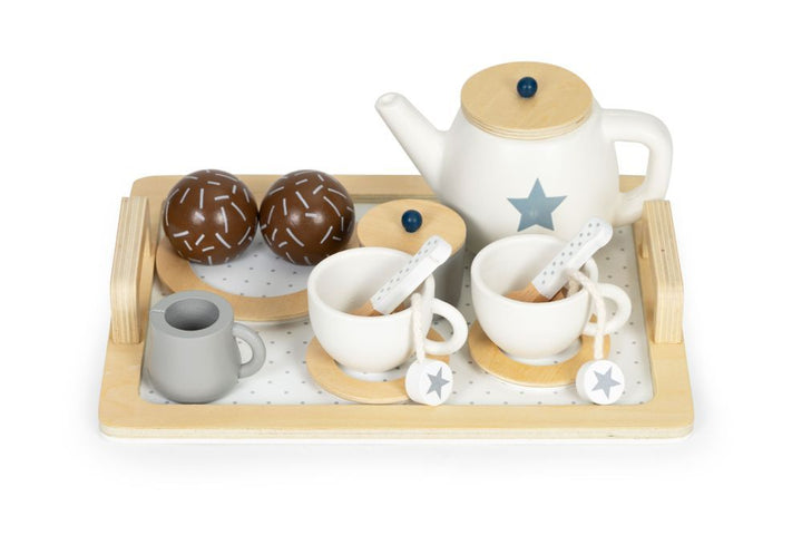 Ecotoys® Drveni set za čaj 17 elemenata