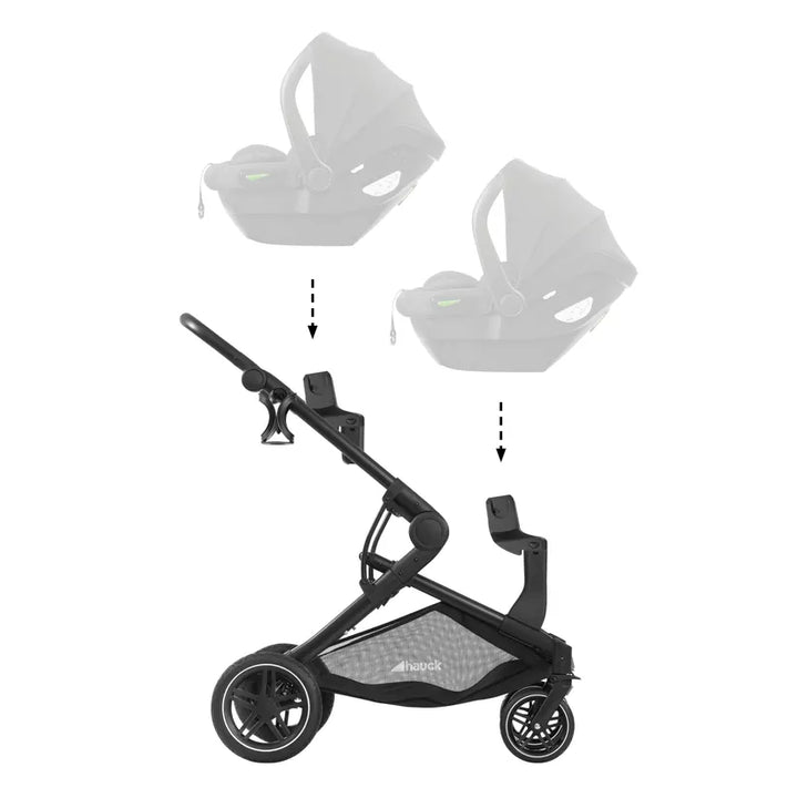 Hauck Atlantic Twin Melange Grey