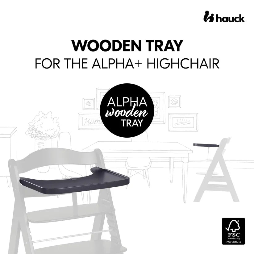 Hauck Alpha drveni pladanj Dark Grey