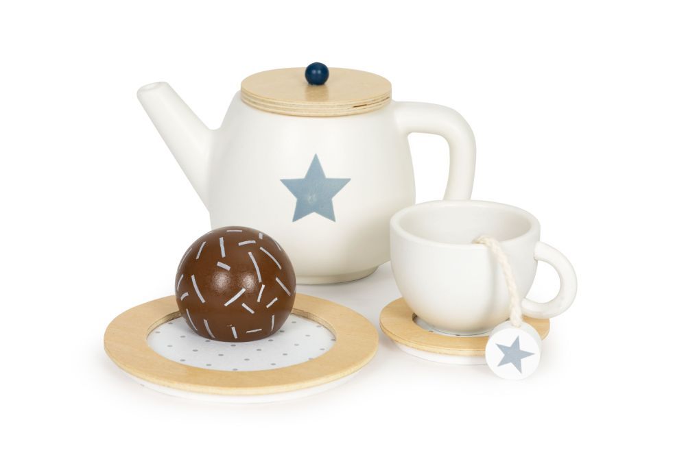 Ecotoys® Drveni set za čaj 17 elemenata