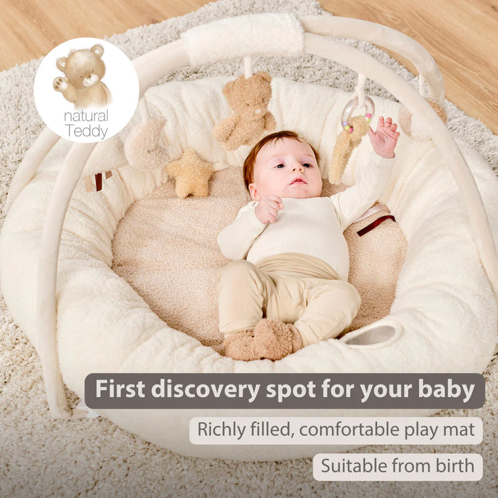 Podloga za igru s puf rubovima Teddy ecru