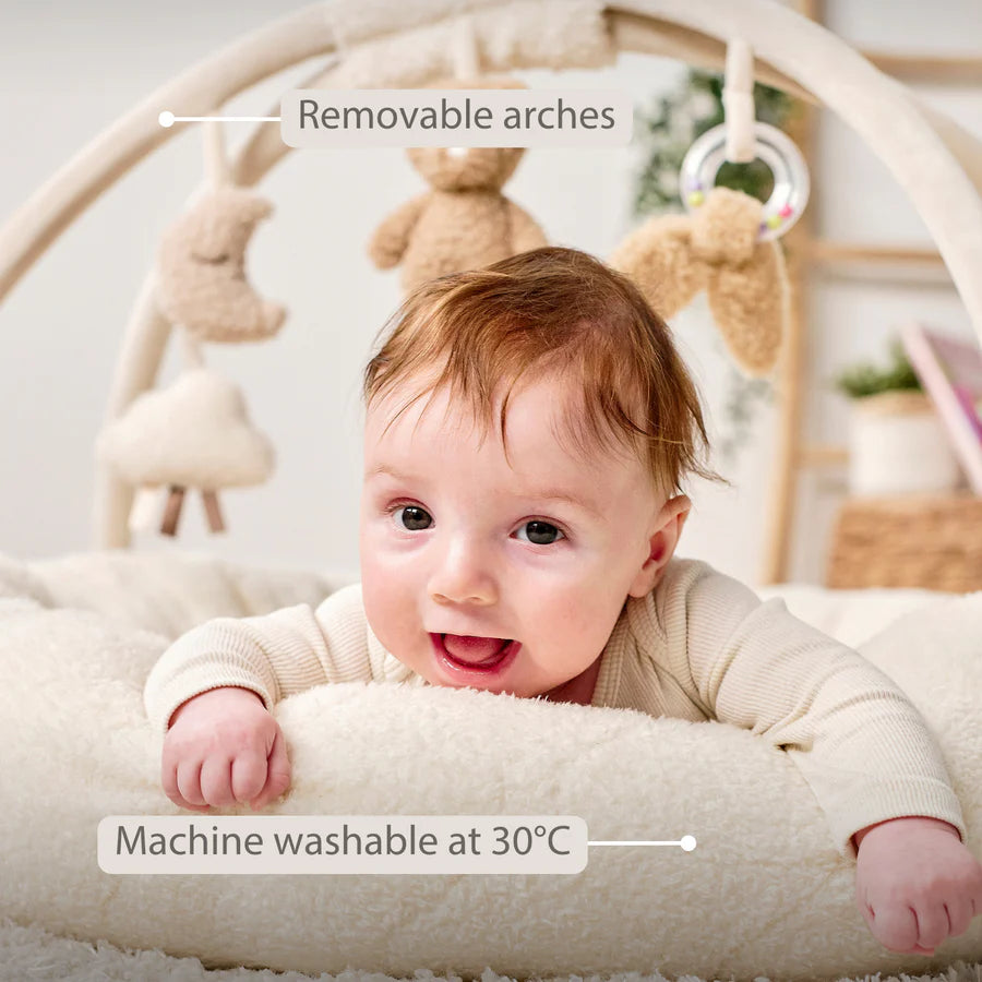 Podloga za igru s puf rubovima Teddy ecru