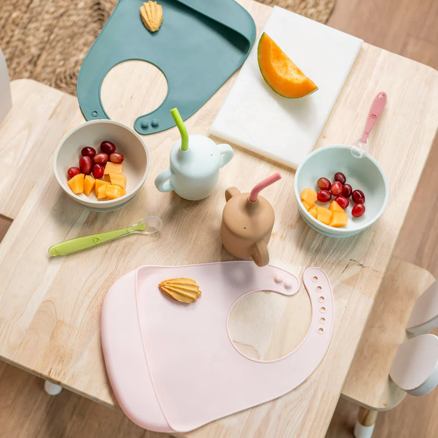 Dječji set posuđa od silikona 4 dijela - green