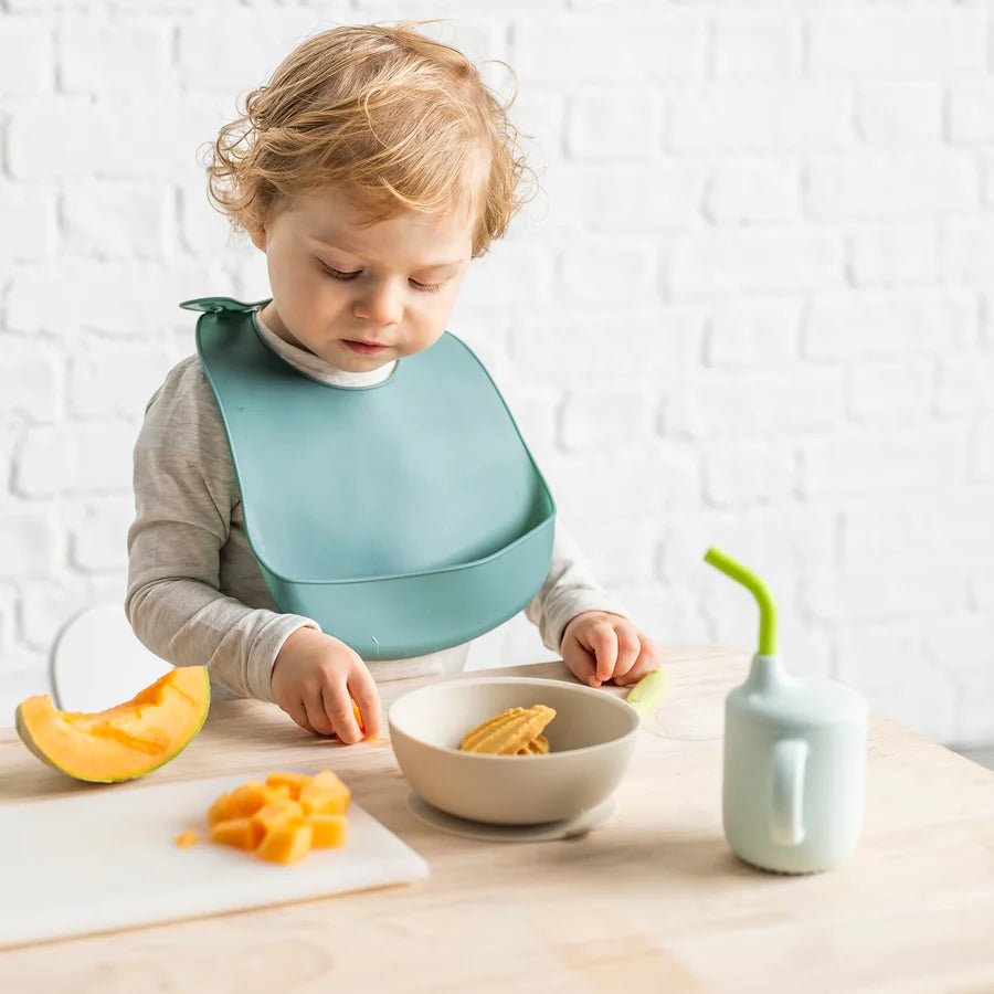 Dječji set posuđa od silikona 4 dijela - green