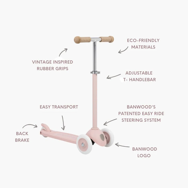 Banwood Eco romobil Faded Pink