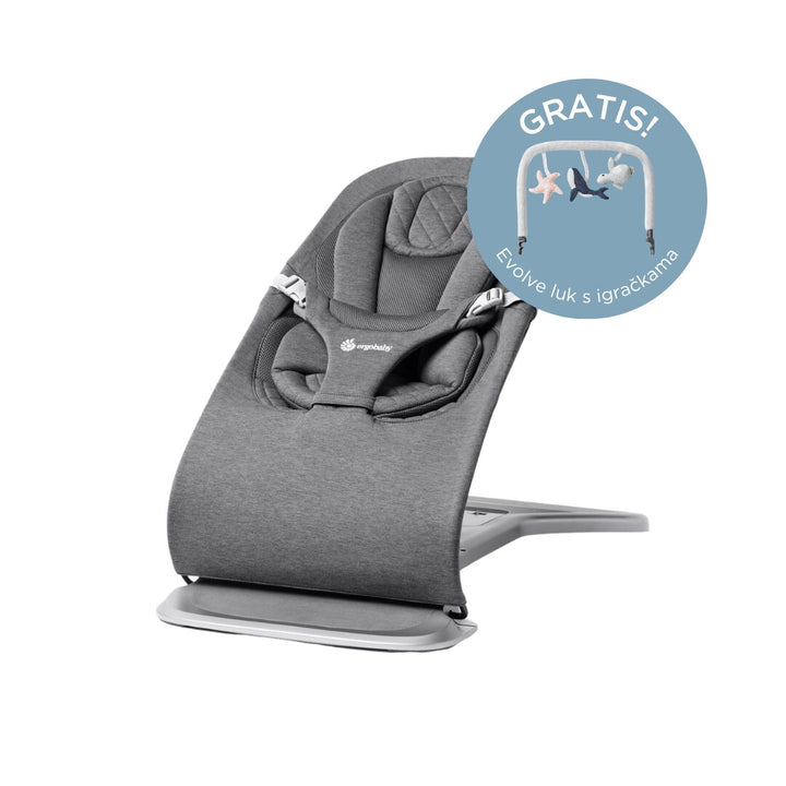 Ergobaby Evolve ležaljka 3u1 - Charcoal Grey Default Title