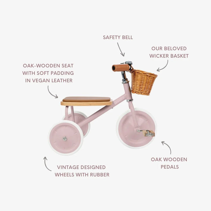 Banwood Trike Dusty Pink