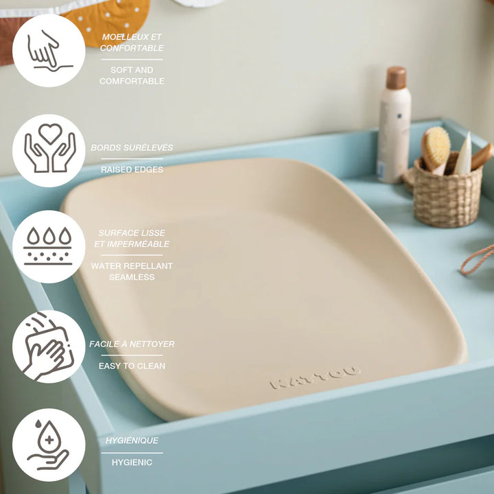 Nattou Podloga za prematanje 70x50 Green