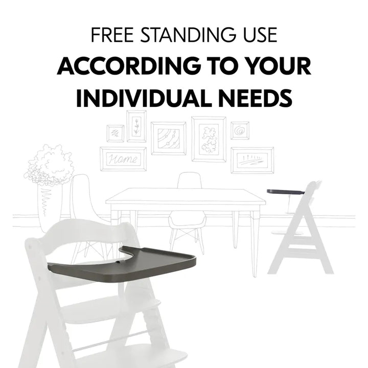 Hauck Alpha drveni pladanj Charcoal