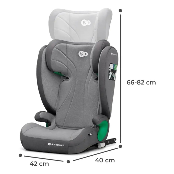 Kinderkraft autosjedalica Junior Fix 2 i-Size 15-36 kg (100-150 cm), Rocket grey