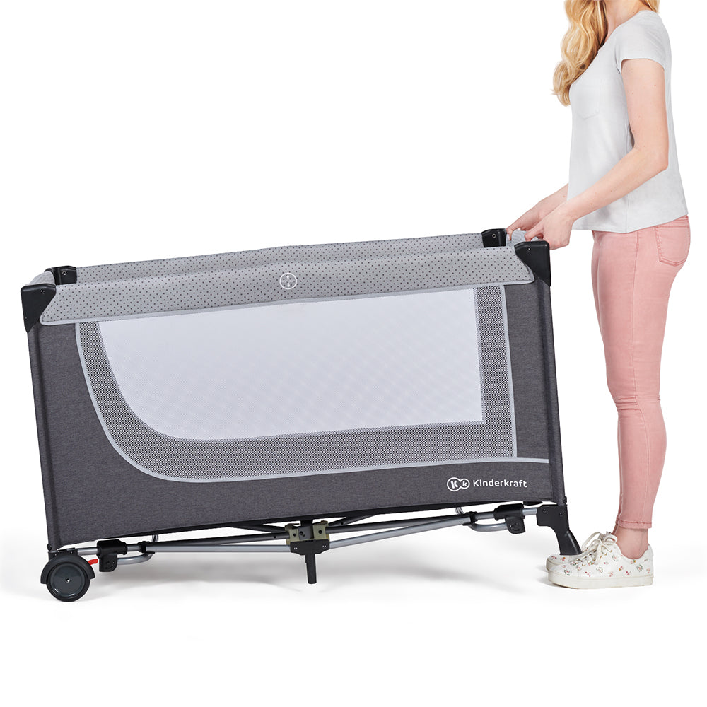 Kinderkraft Putni krevetić LEODY, siva