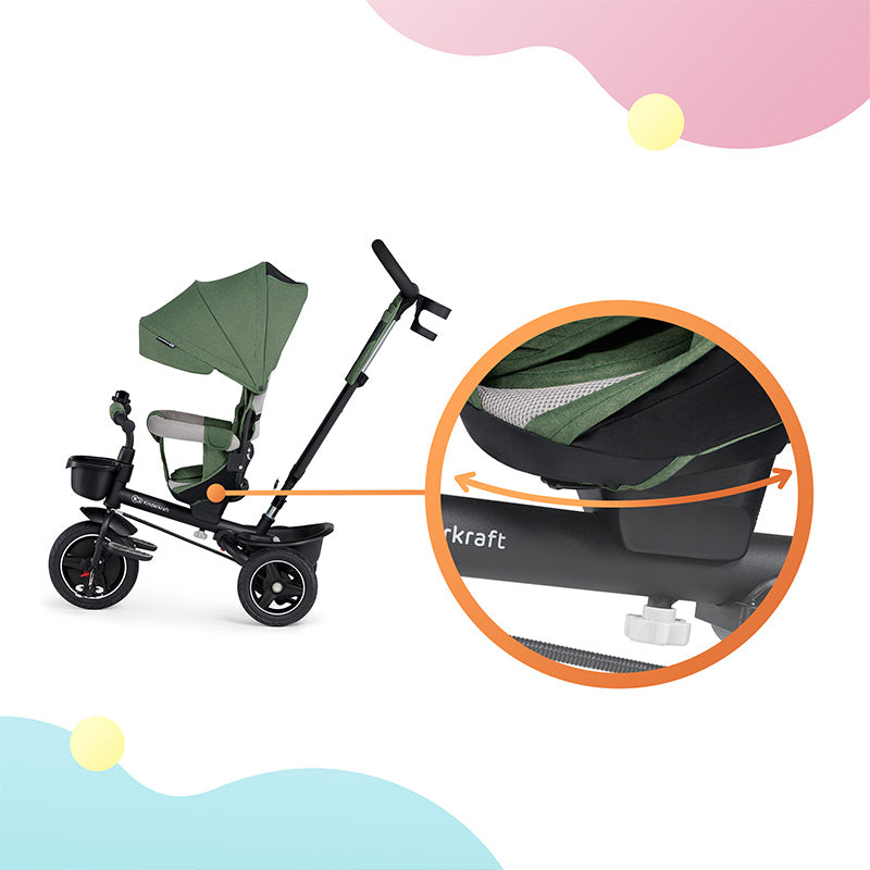 Kinderkraft Tricikl SPINSTEP, pastelno zeleni